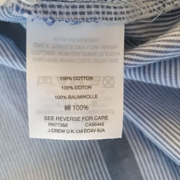 Madewell Oversized Striped Blue Button Down Tunic Long Sleeve Tunic Size Large - Picture 7 of 9